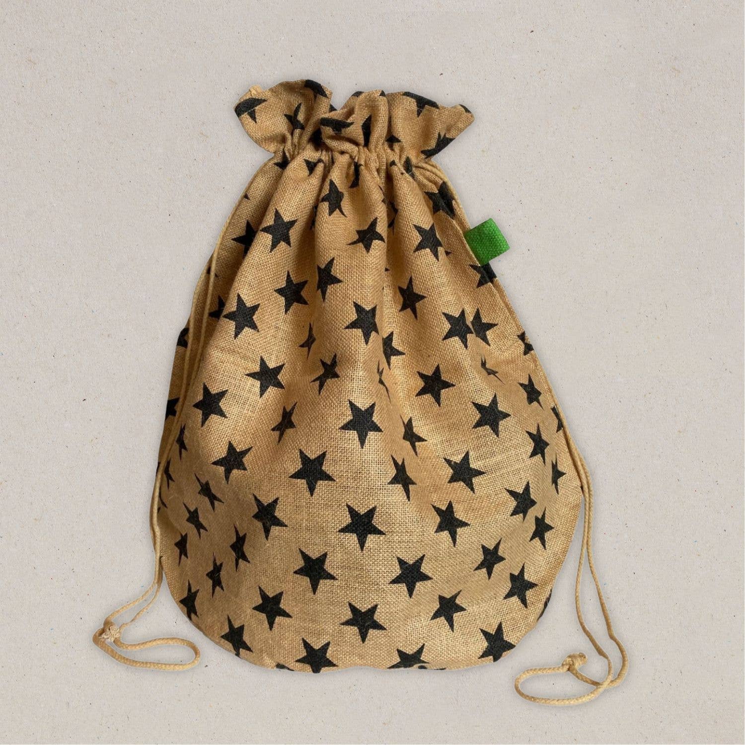 Monochrome Christmas Star Sack