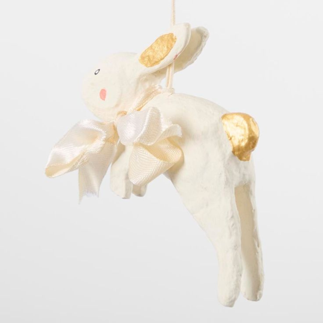 PRE-ORDER COTTON MACHE BUNNY TREE DECORATION