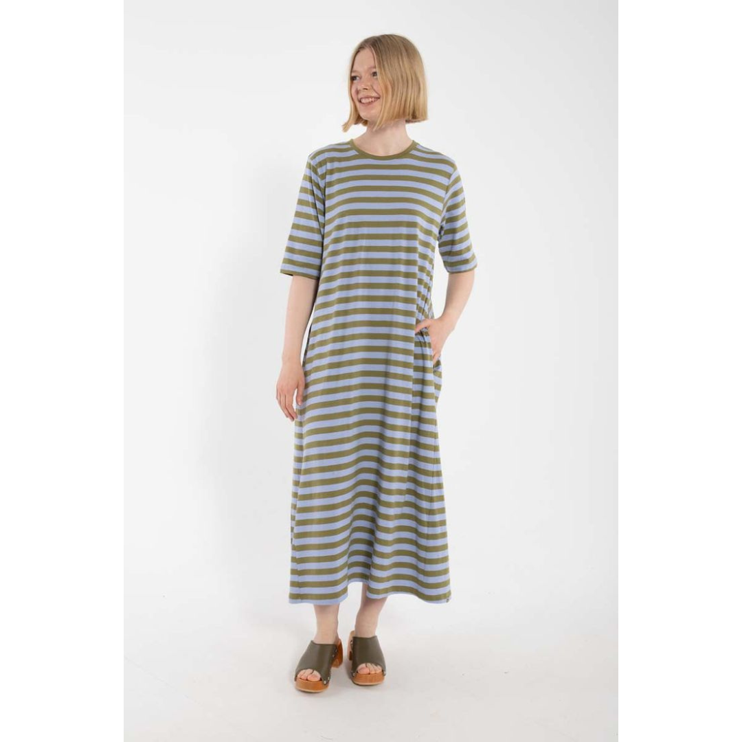 Good News Dress - Olive/Purple
