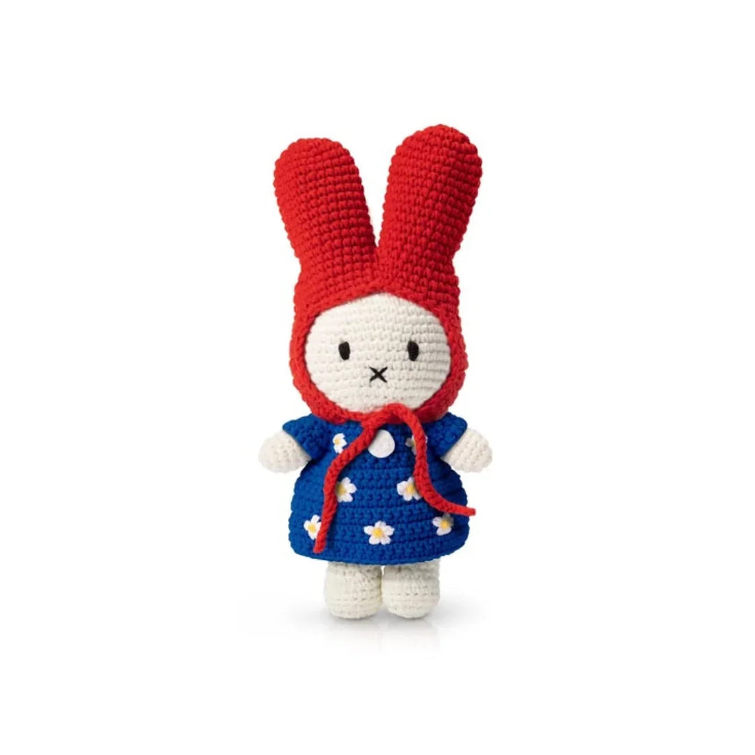 Miffy Handmade – Blue Flower Dress + Red Hat
