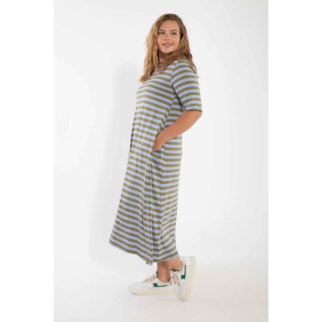 Good News Dress - Olive/Purple