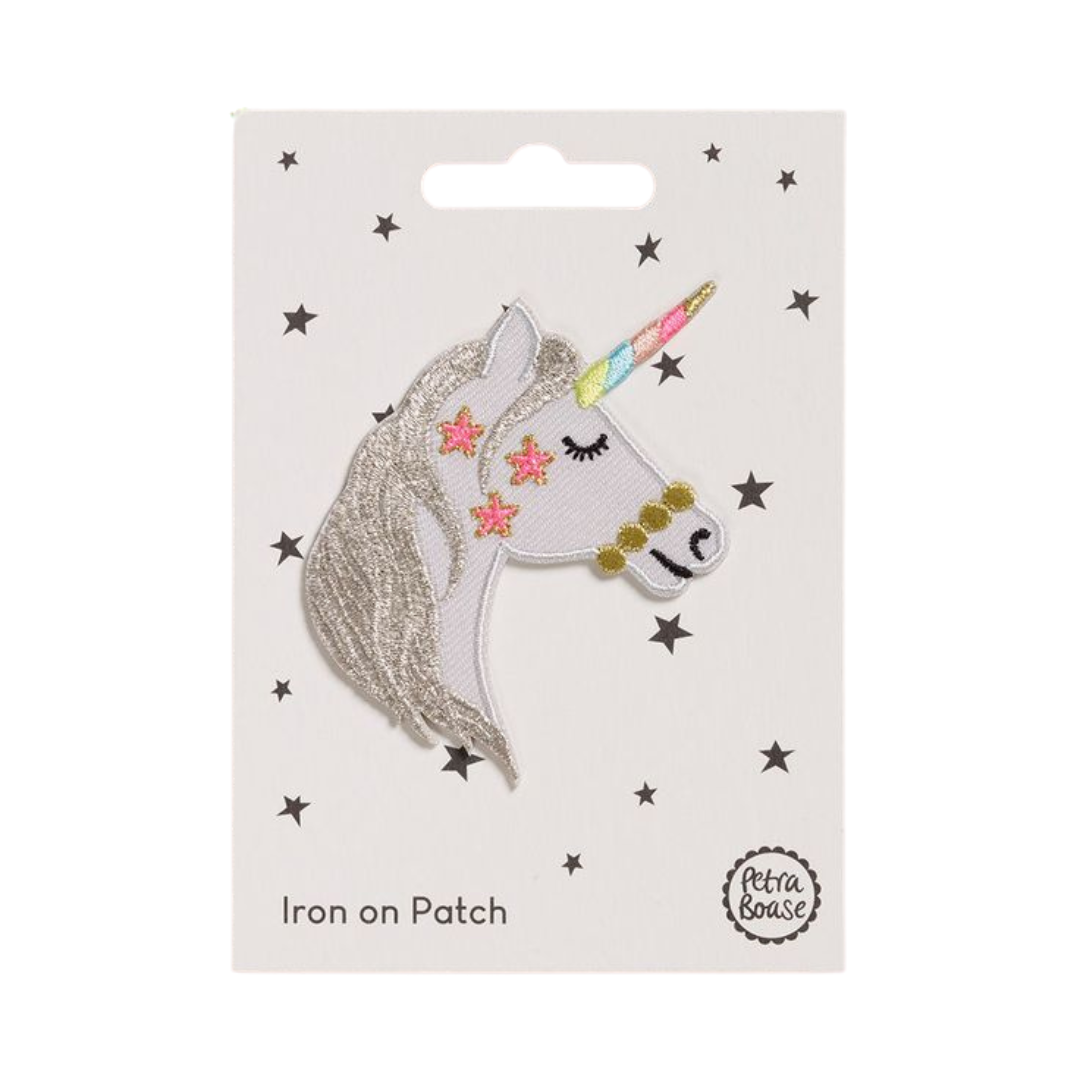 Sparkly Unicorn Head Iron On Patch