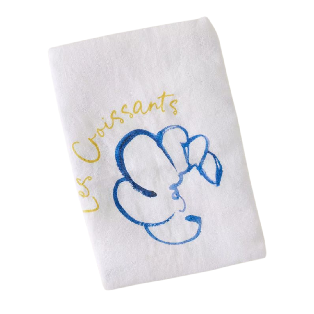 Croissants Illustrated Tea towel