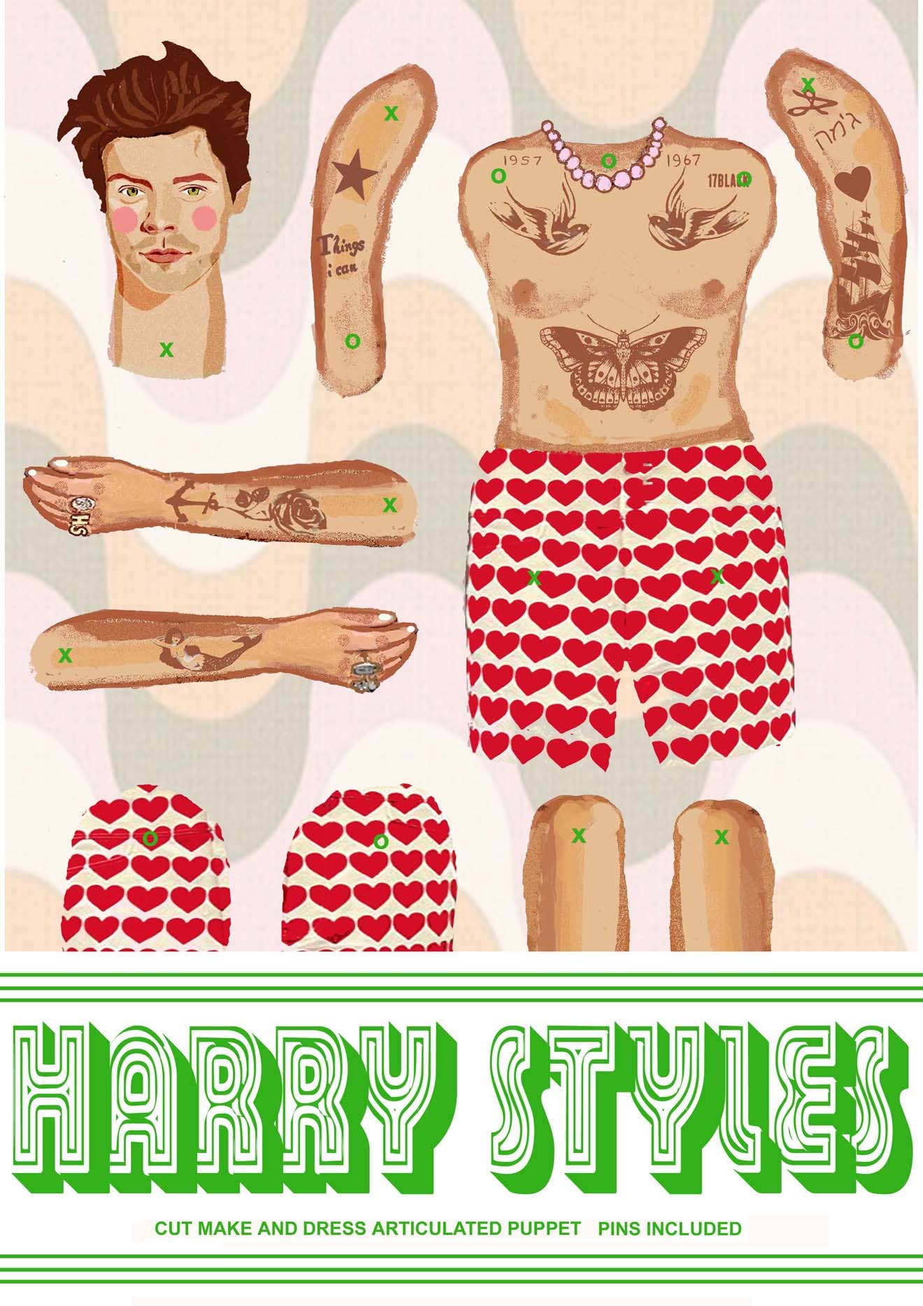 Cut & Make Pop Idol Harry Paper Puppet