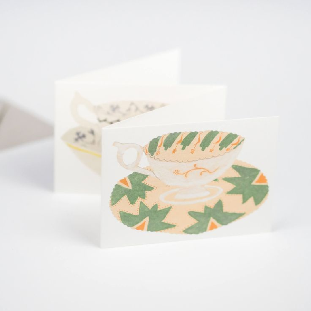 Teacups and Saucers Concertina Mini Card