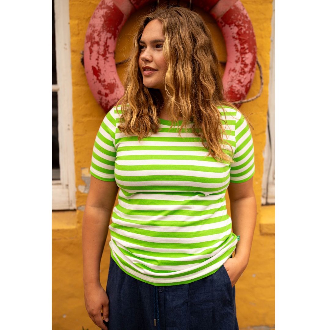 Danebasic My Tee - Bright Green/Chalk