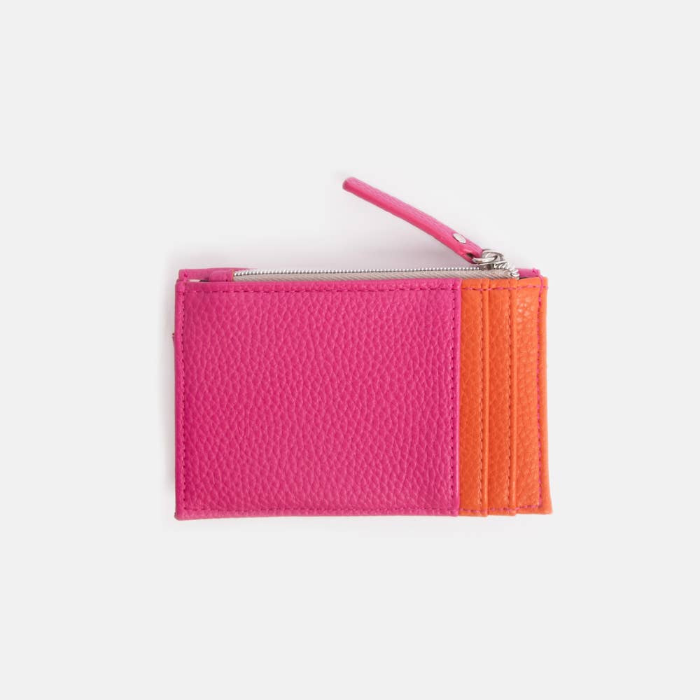 Bright Pink/Orange Cardholder Coin Purse