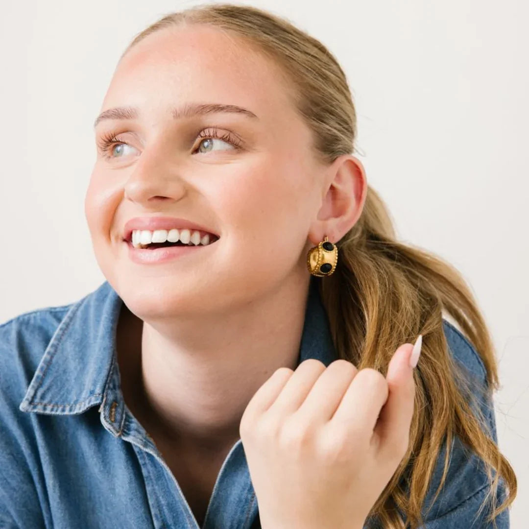 "Envy" Waterproof Earrings - Black