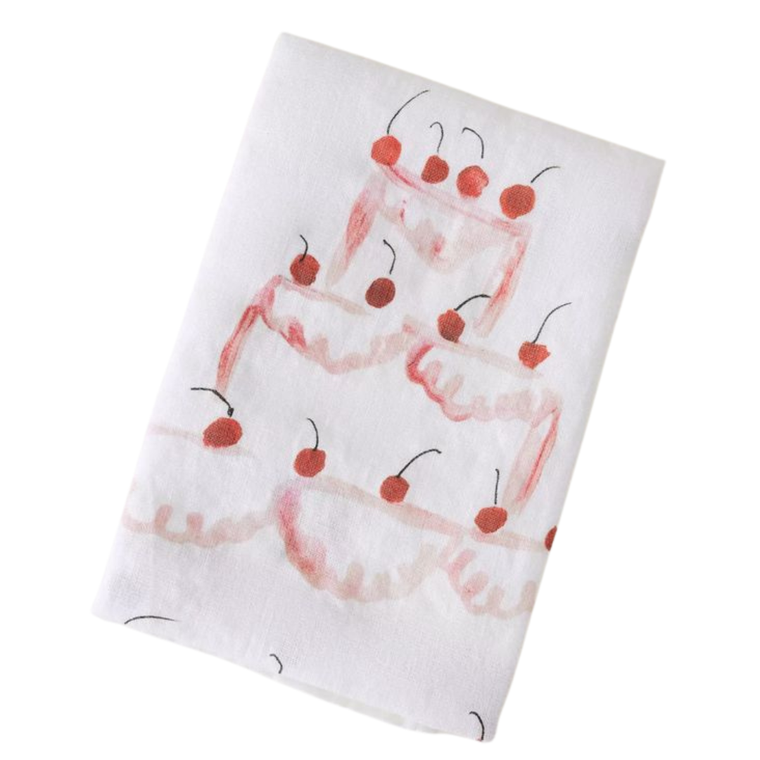 A little slice - Illustrated linen tea towel