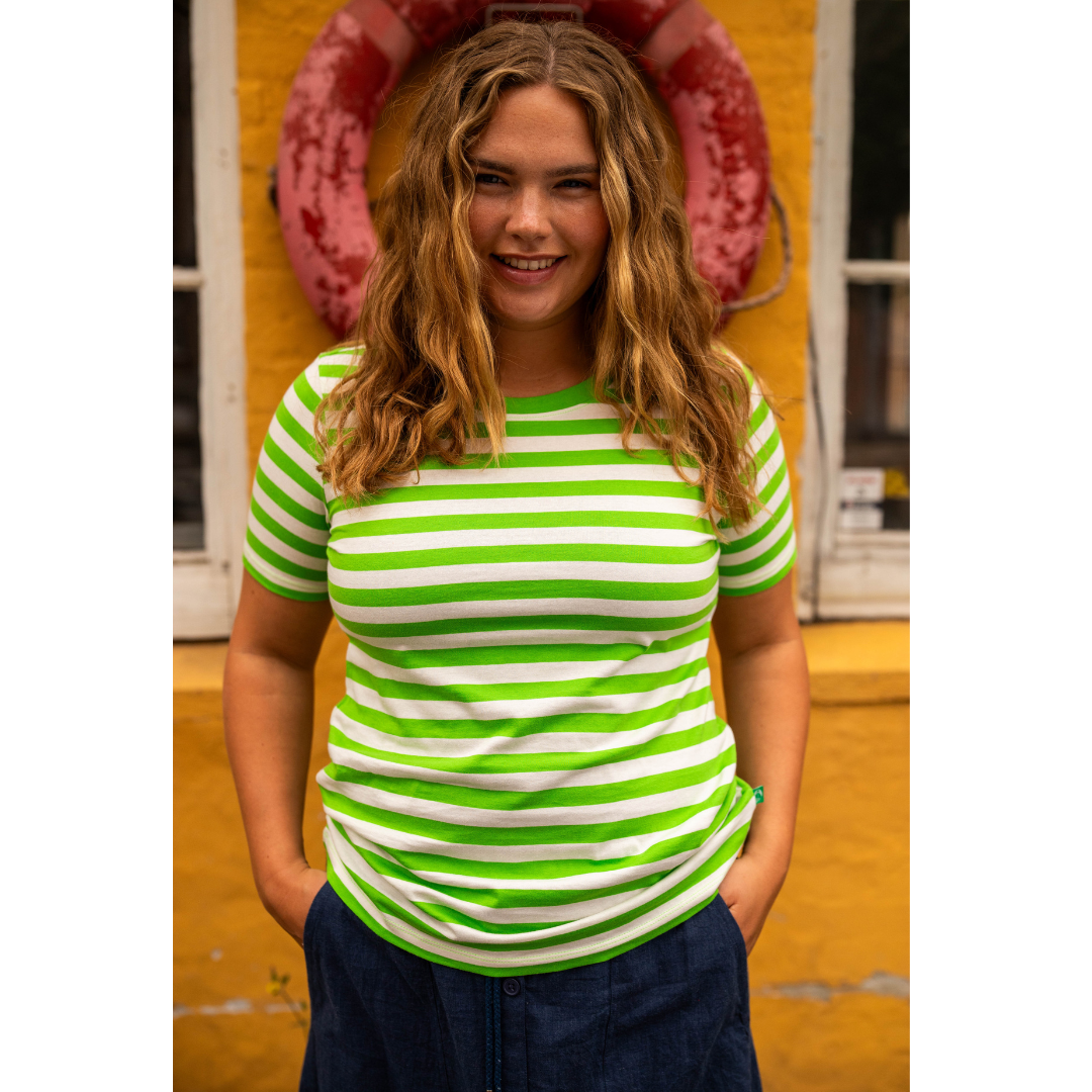 Danebasic My Tee - Bright Green/Chalk
