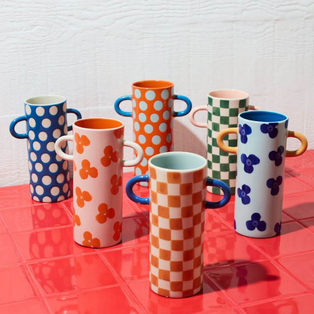 GRIFFE TAN CHECK BUD VASE