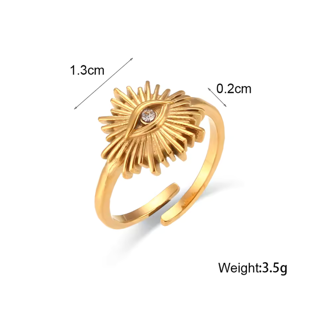 "Evil Eye" Adjustable Waterproof Ring