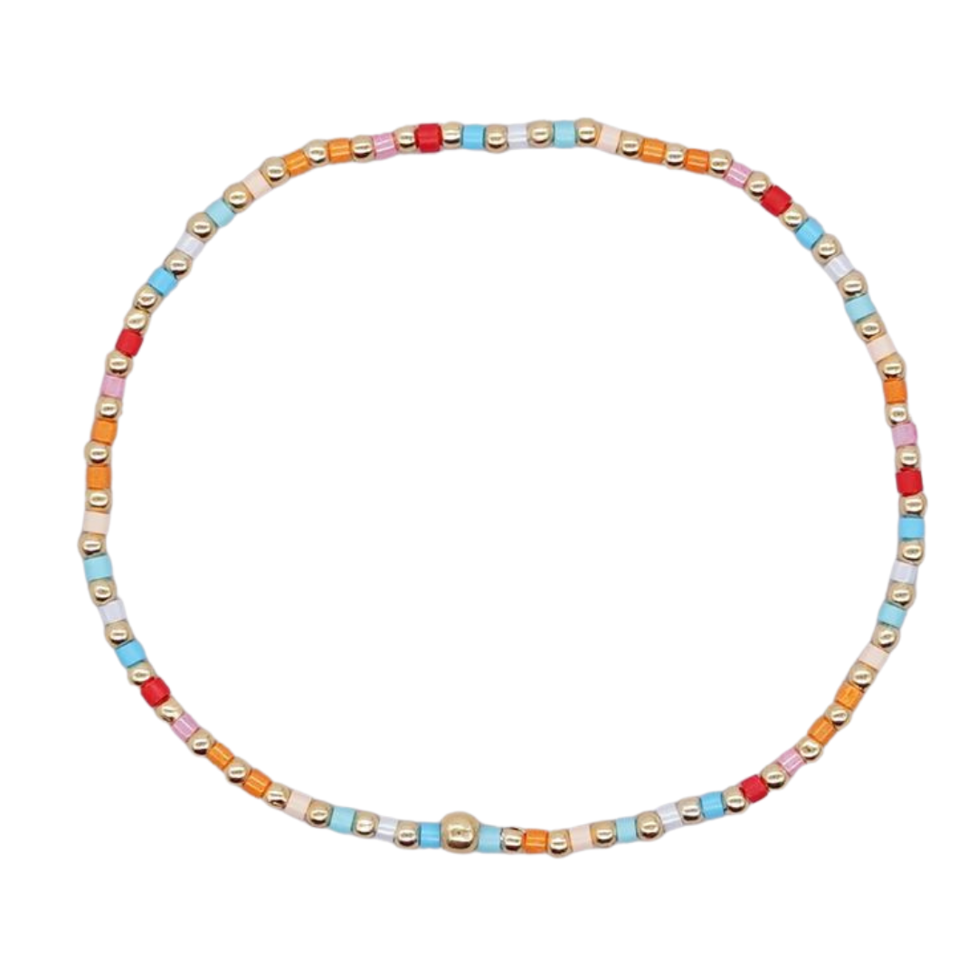 Dainty Seed Bead Bracelet - Multi