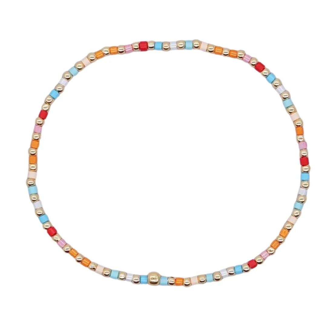Dainty Seed Bead Bracelet - Multi
