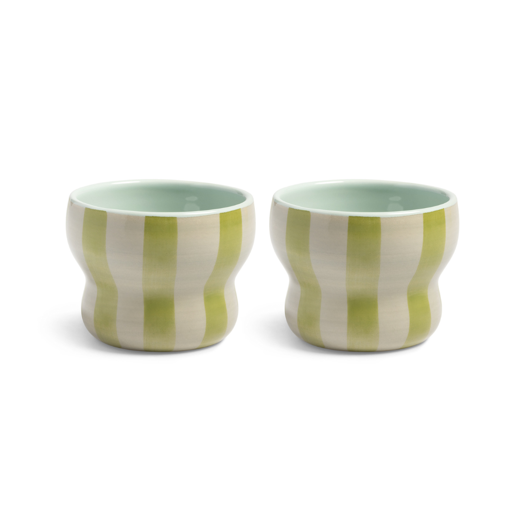 Green Circus Mug Set of 2 By &Klevering - Large - PRE ORDER