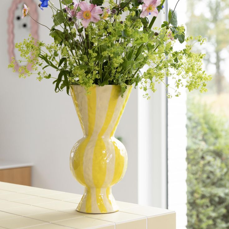 Yellow Rhombic Vase By &Klevering - PRE ORDER
