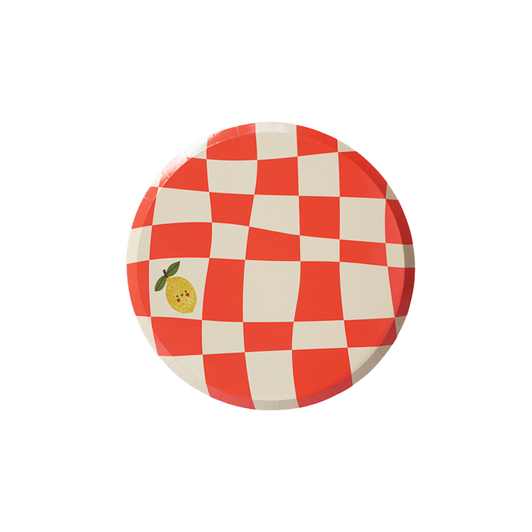 Little Chef Checkered Paper Plates