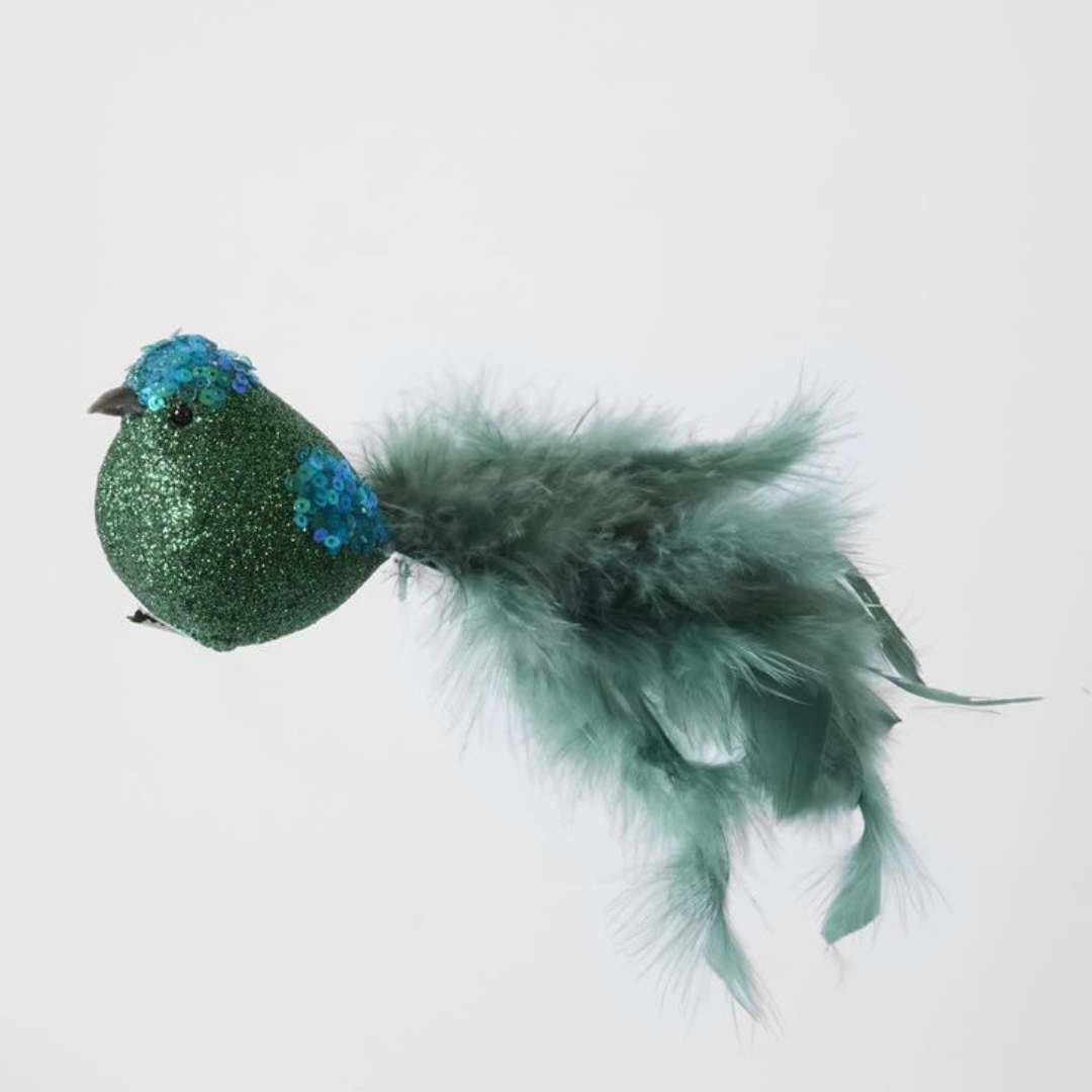 Carnivale Clip on Bird - Green