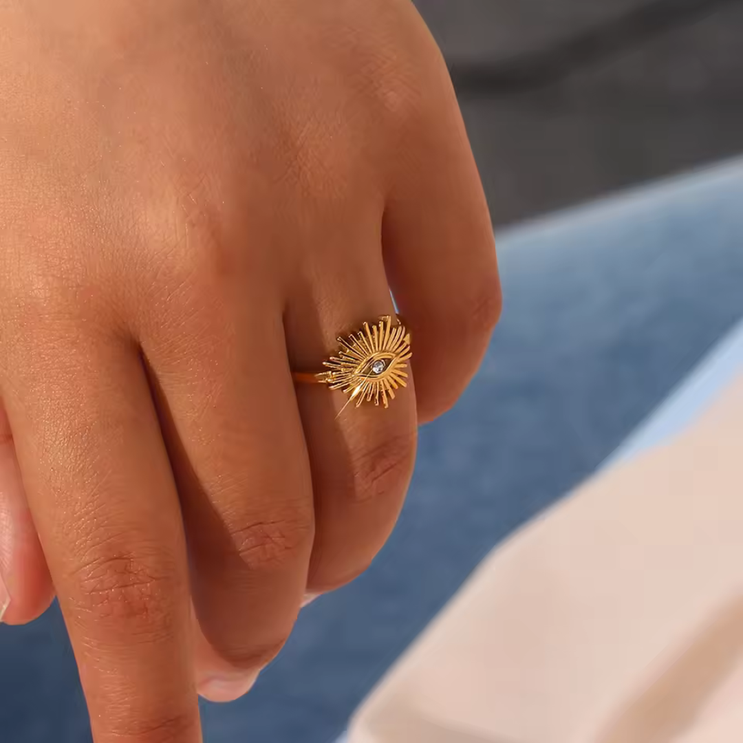 "Evil Eye" Adjustable Waterproof Ring
