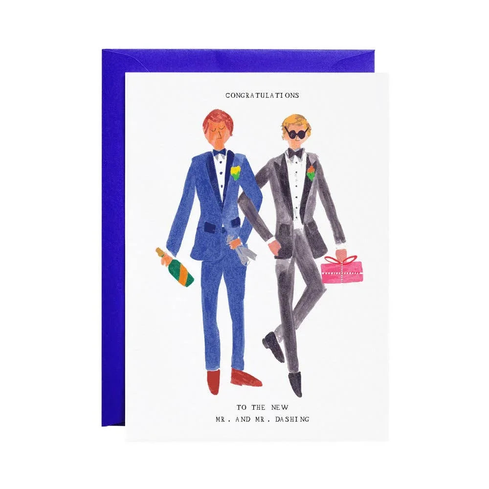 Mr. and Mr. Dashing Wedding Card