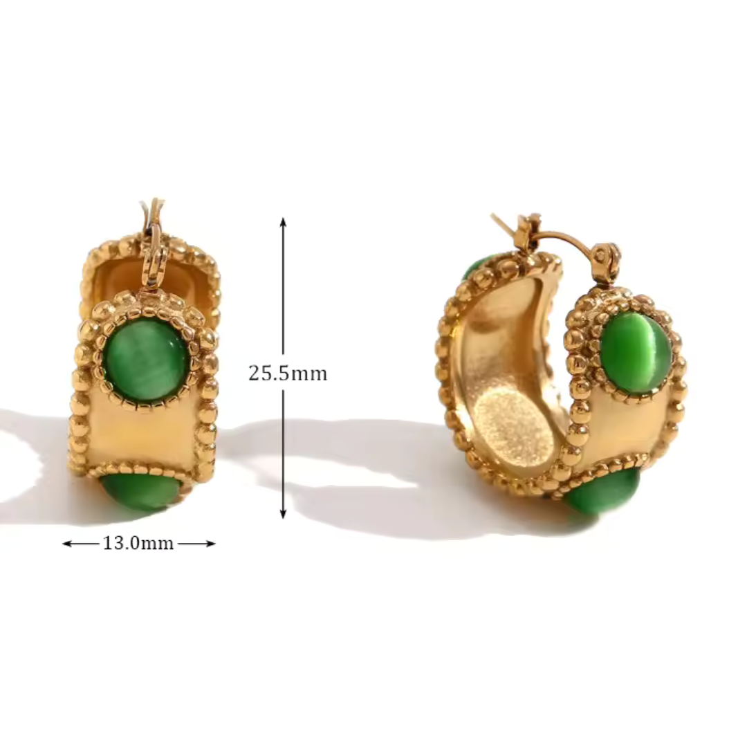 "Envy" Waterproof Earrings - Green