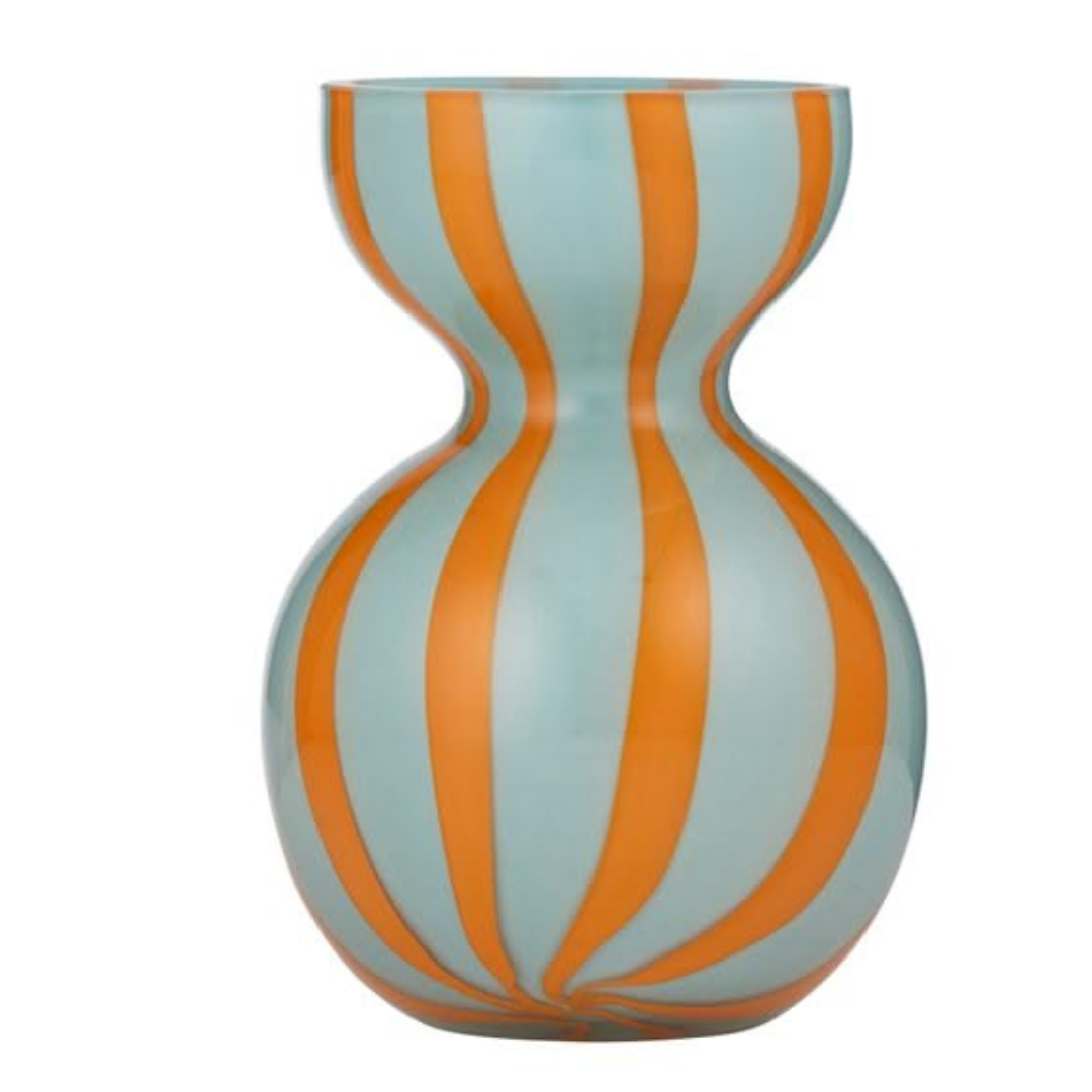 Bobbi Glass Vase - Blue/Orange