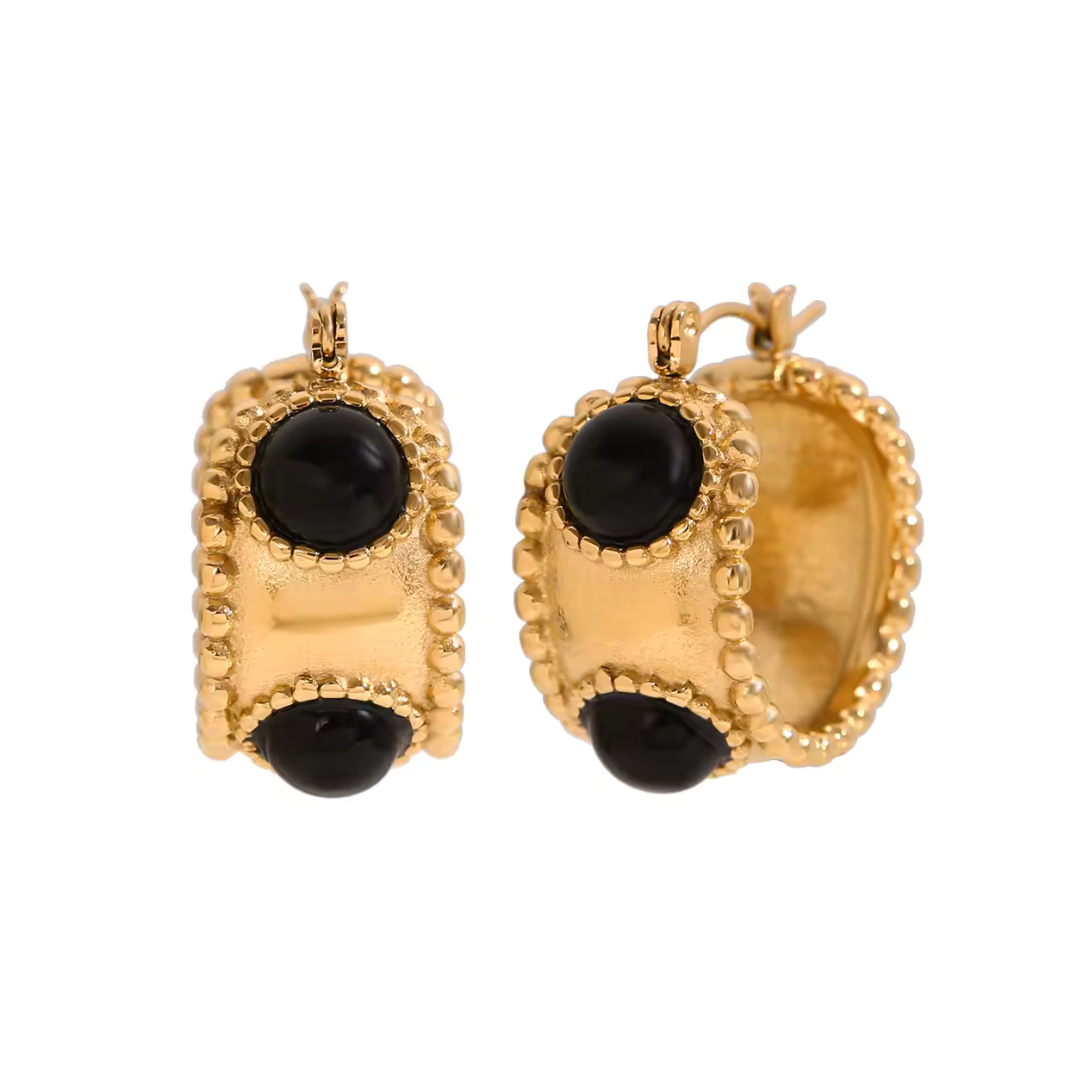 "Envy" Waterproof Earrings - Black