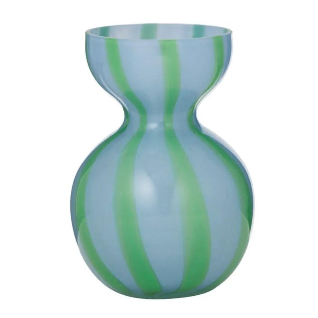 Bobbi Glass Vase - Sky/Emerald