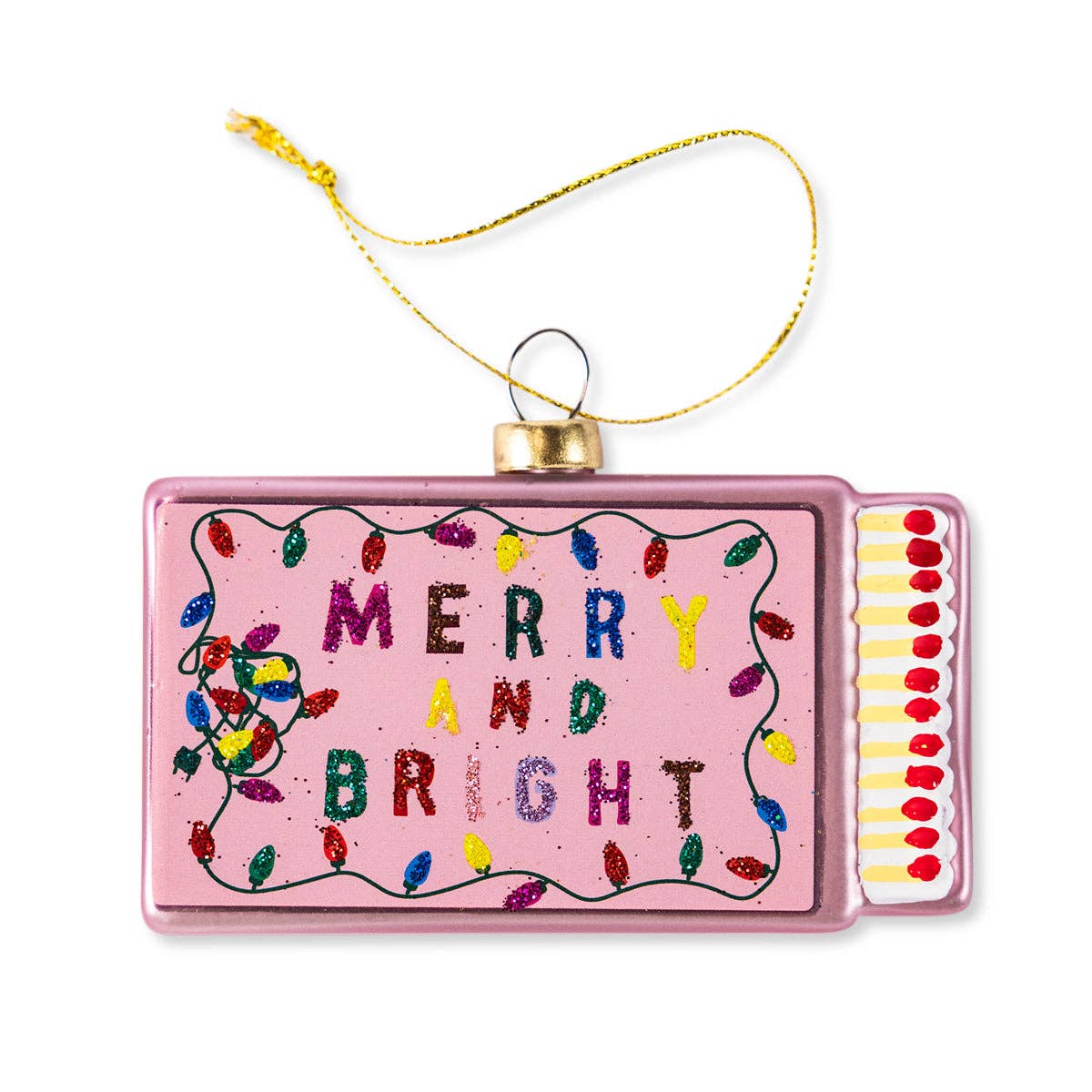 Matchbook Ornament - Merry & Bright - LAST ONE!