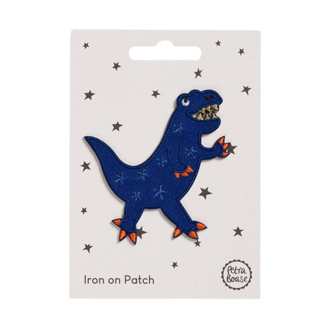 Blue Dinosaur Iron on Patch