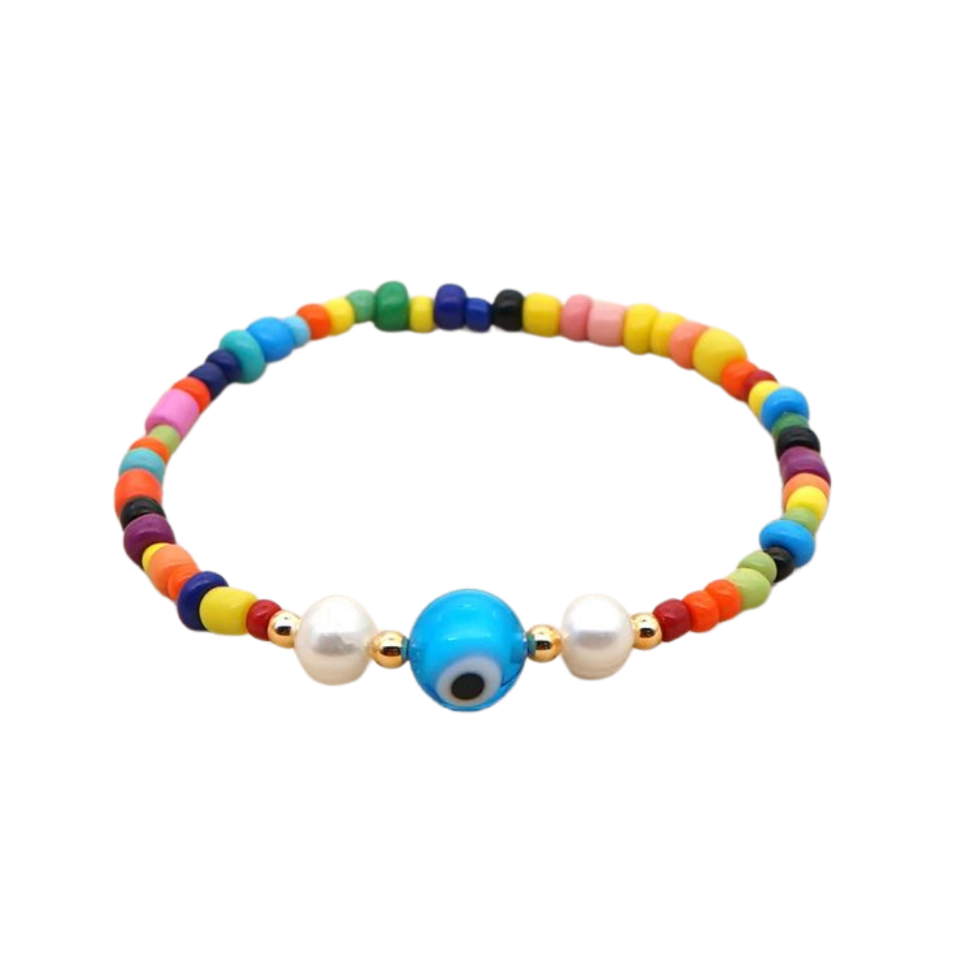 Evil Eye Bracelet - Light Blue