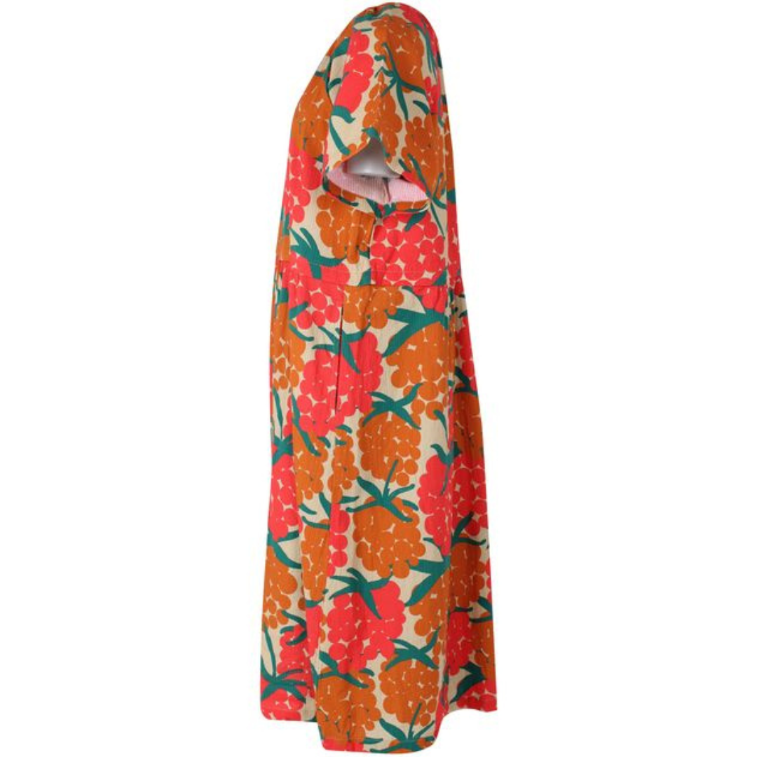 Daneluft Seersucker Dress Beige MAXIBERRY