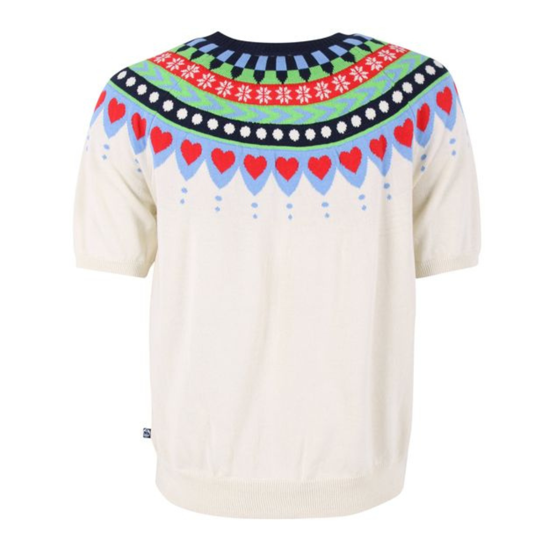 Cotton Knit Sweater Tee -  Chalk - 50% OFF