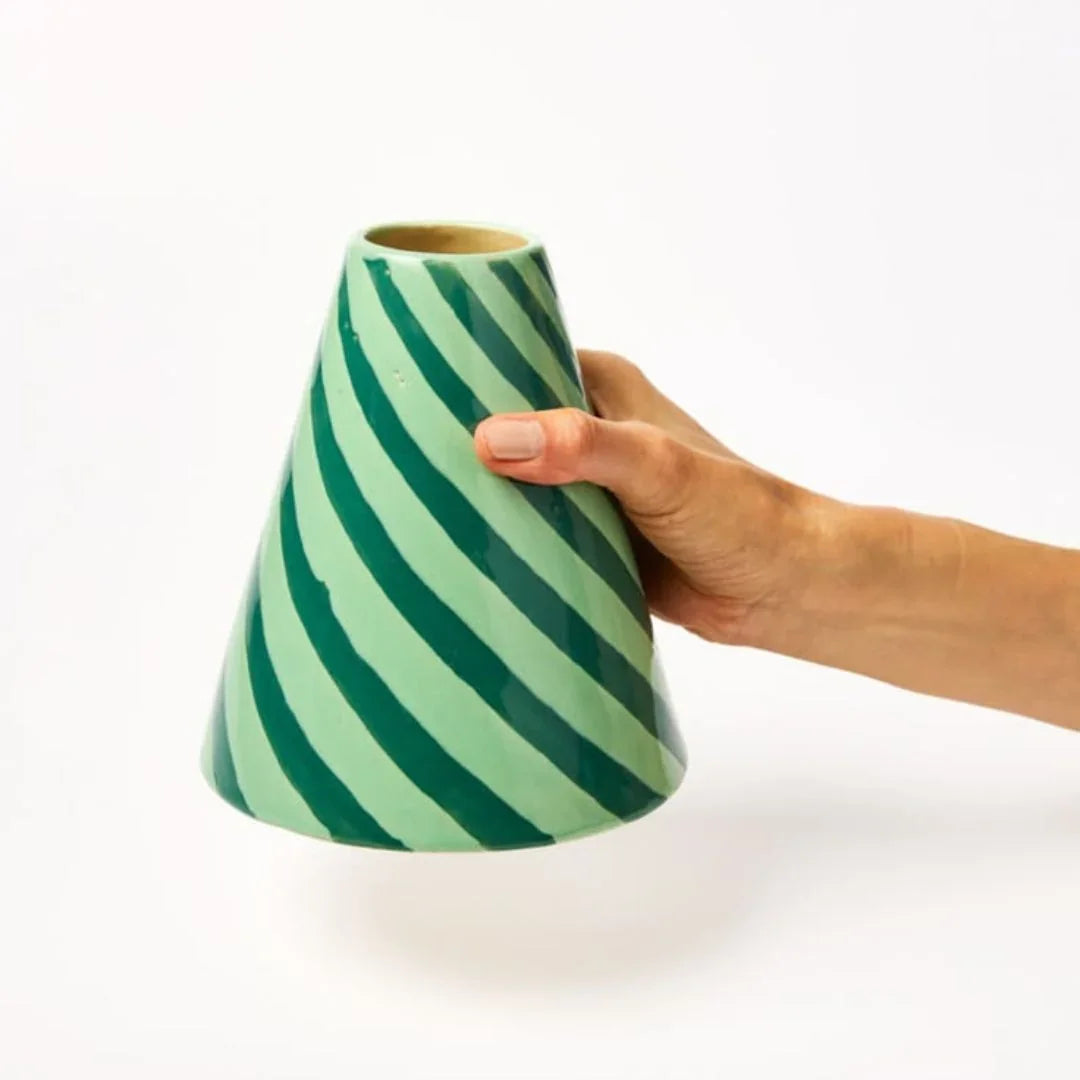 JESTER VASE MINT SWIRL