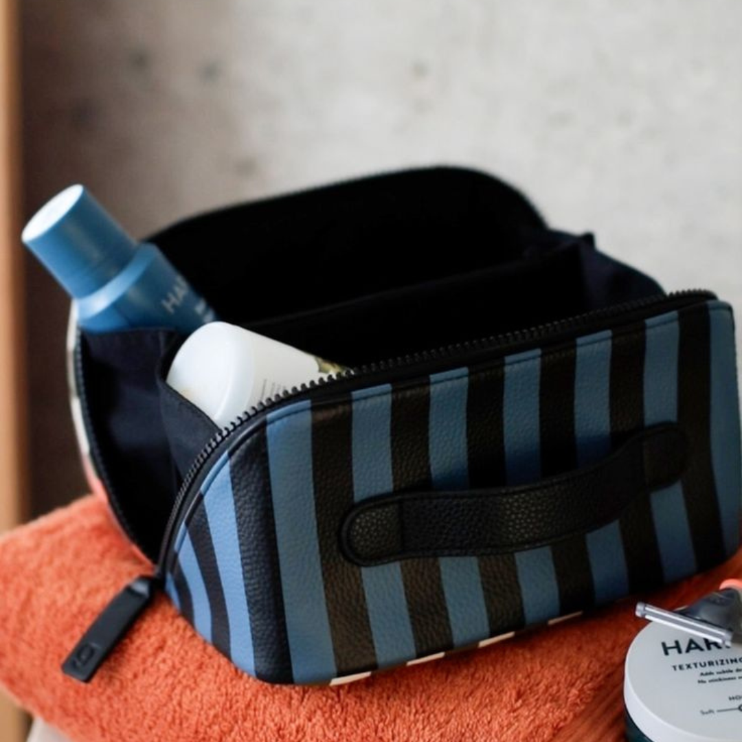 Retro Stripe Flat Lay Wash Bag