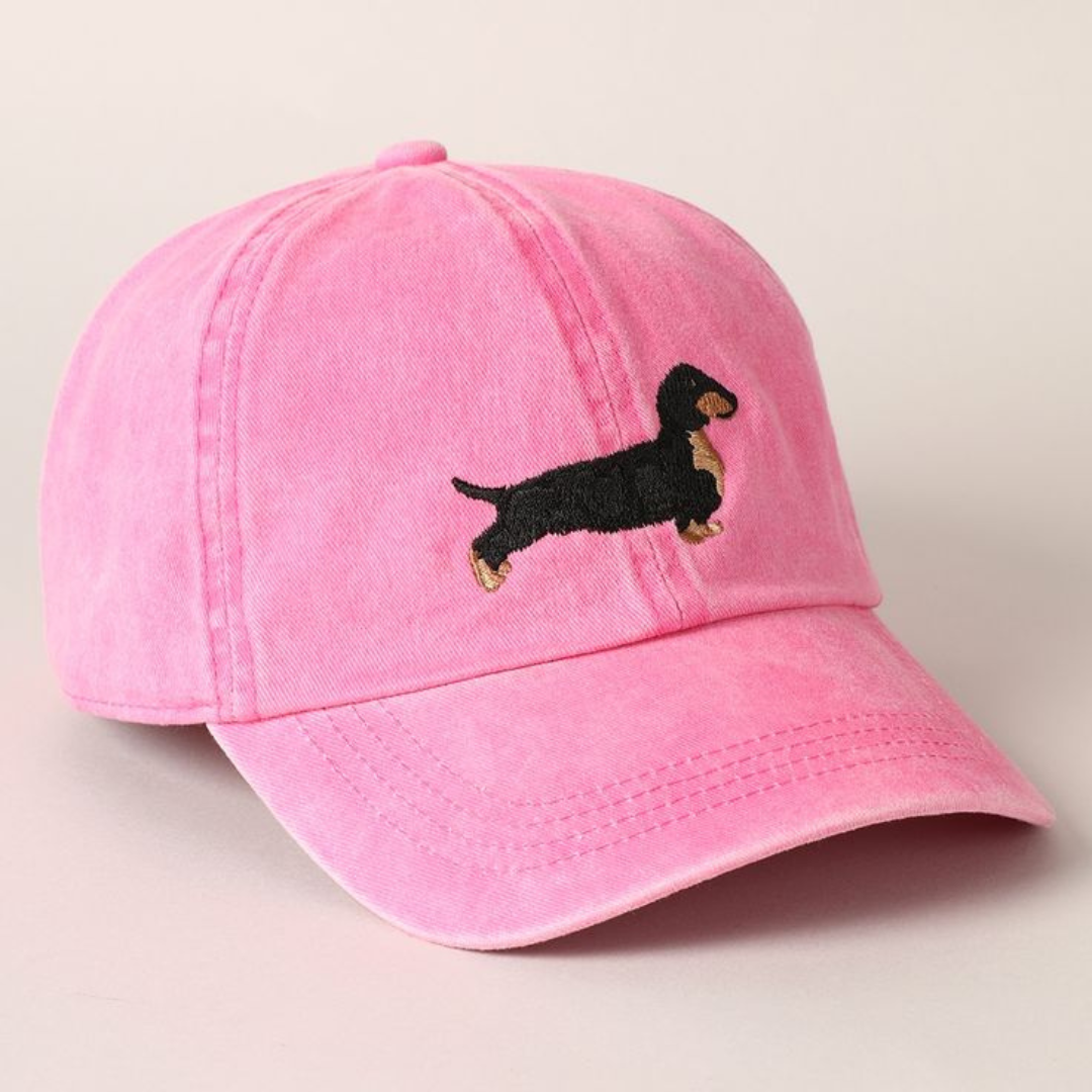 Dachshund Pink Baseball Cap