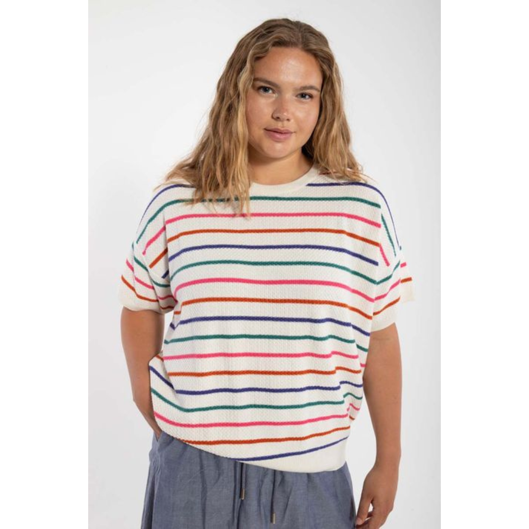 Danepopcorn Pearl Knit Sweater Tee - Mellow Sailor