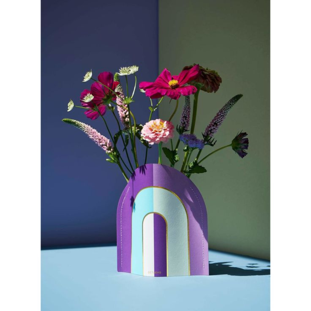Riviera Arch Paper Mini Vase - Purple