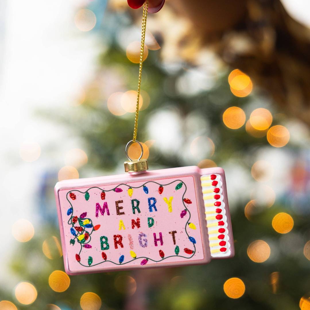 Matchbook Ornament - Merry & Bright - LAST ONE!