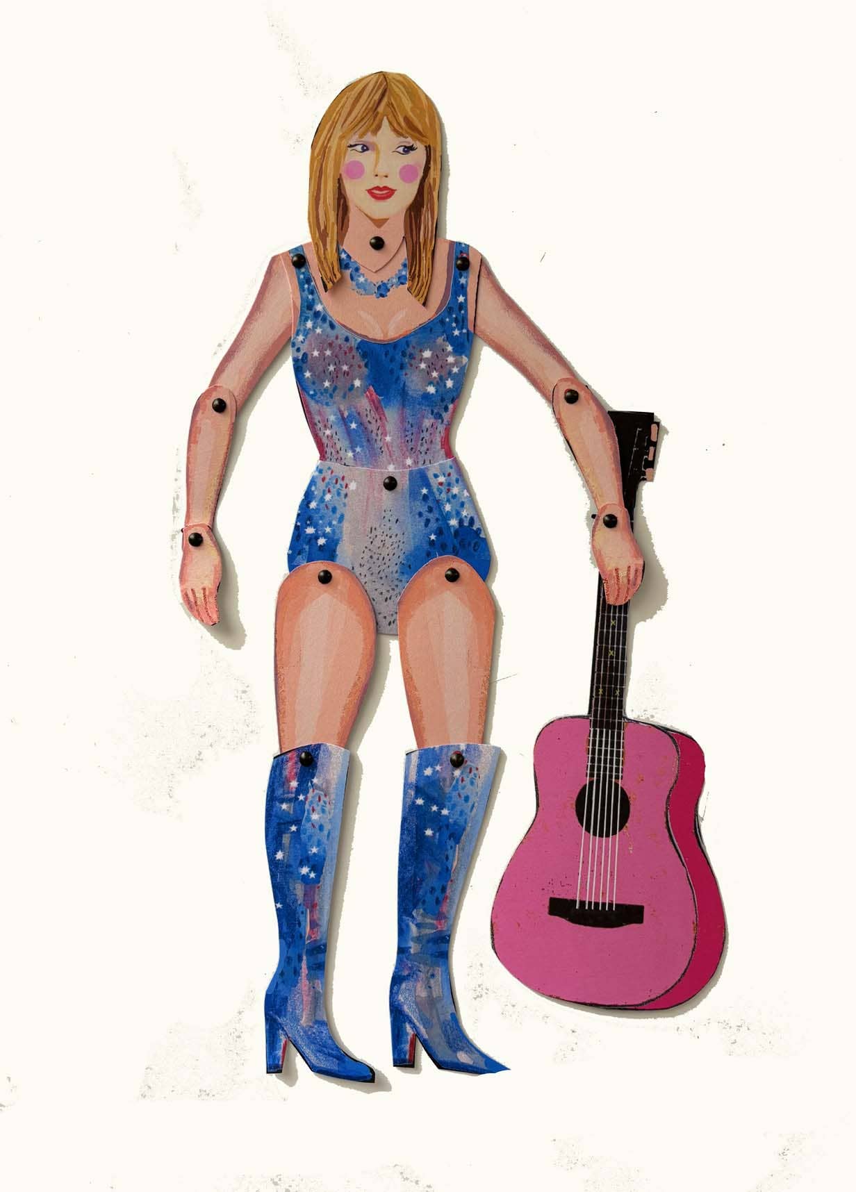 Cut & Make Pop Idol Taylor Swift Paper Puppet
