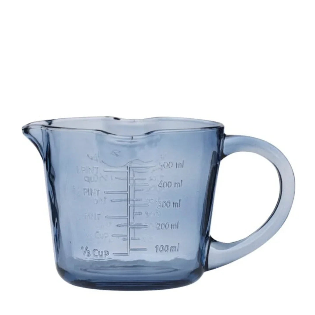 Blue Glass Measuring Jug