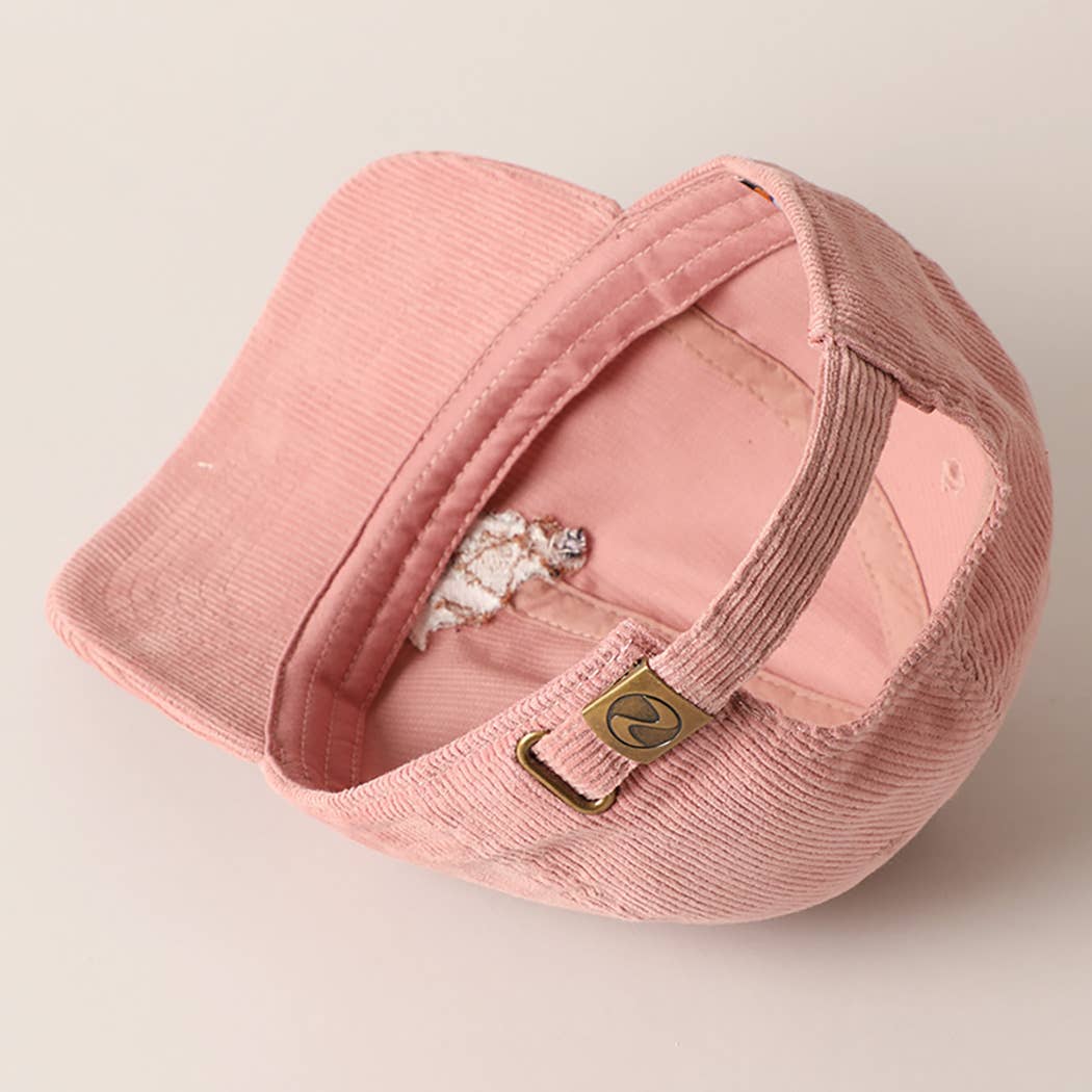 PRE ORDER Cavalier King Corduroy Cap - Mauve