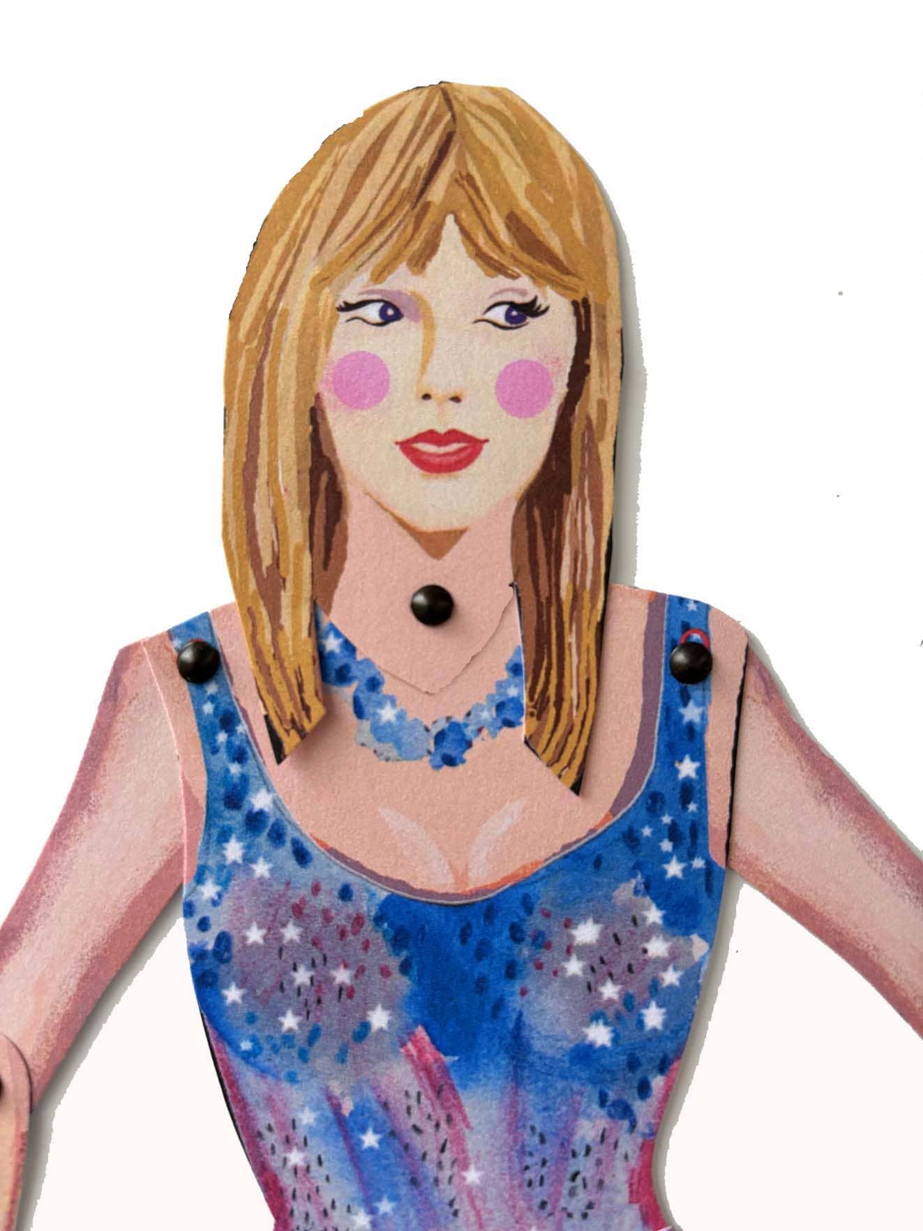Cut & Make Pop Idol Taylor Swift Paper Puppet