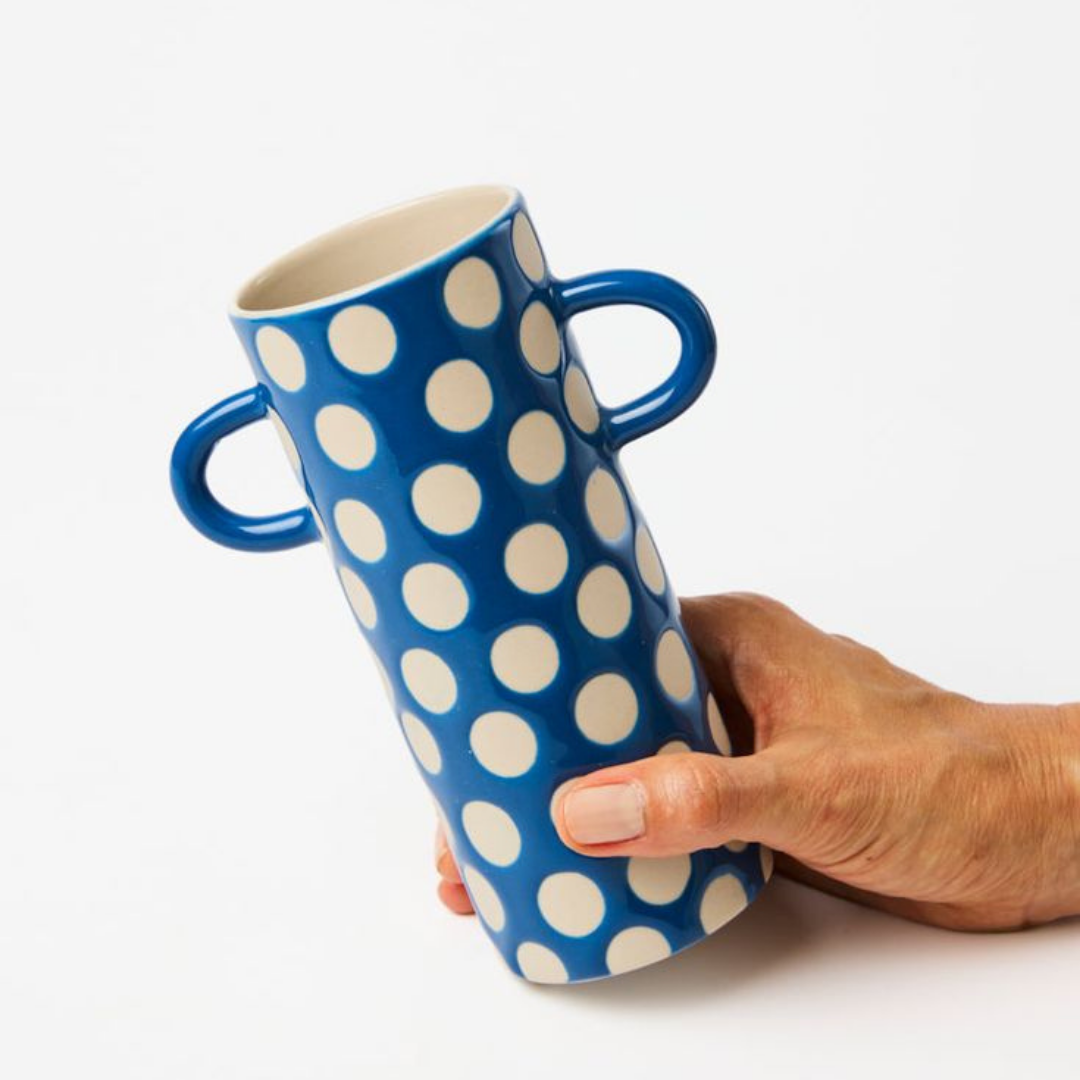 GRIFFE BLUE SPOT BUD VASE