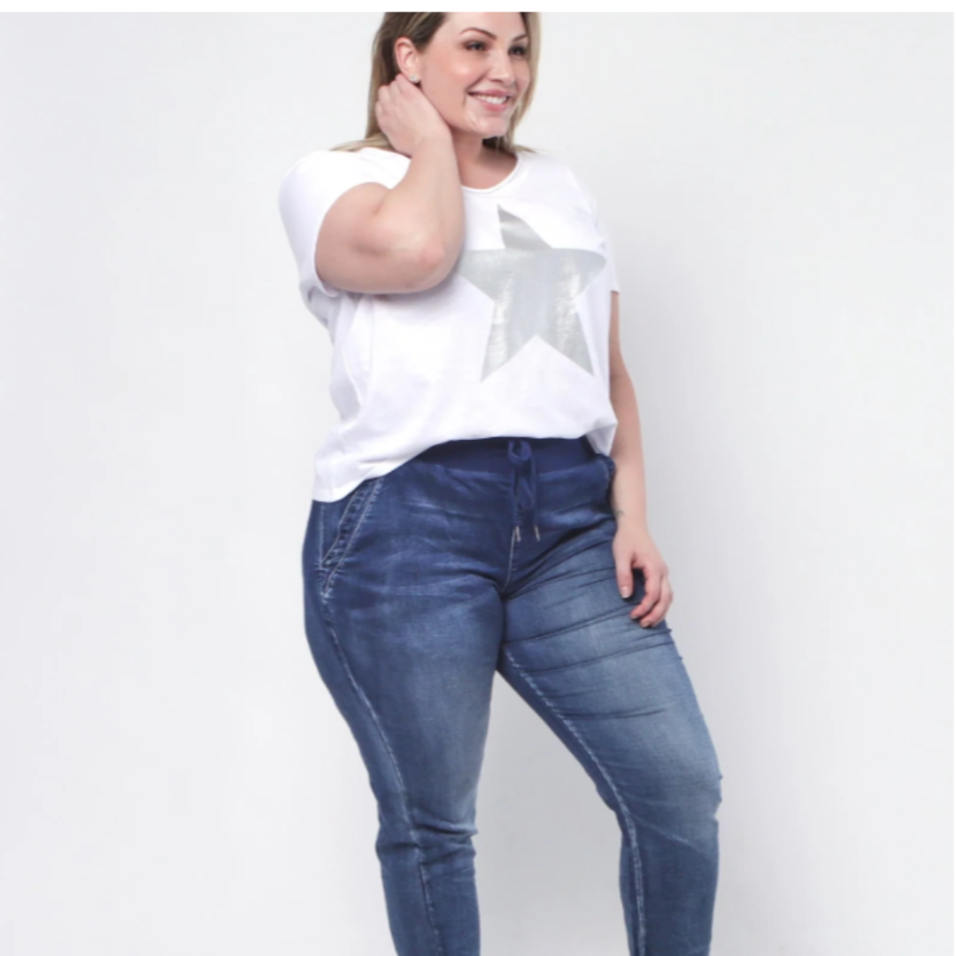 RILEY STRETCH DENIM JOGGER - BLUE WASH