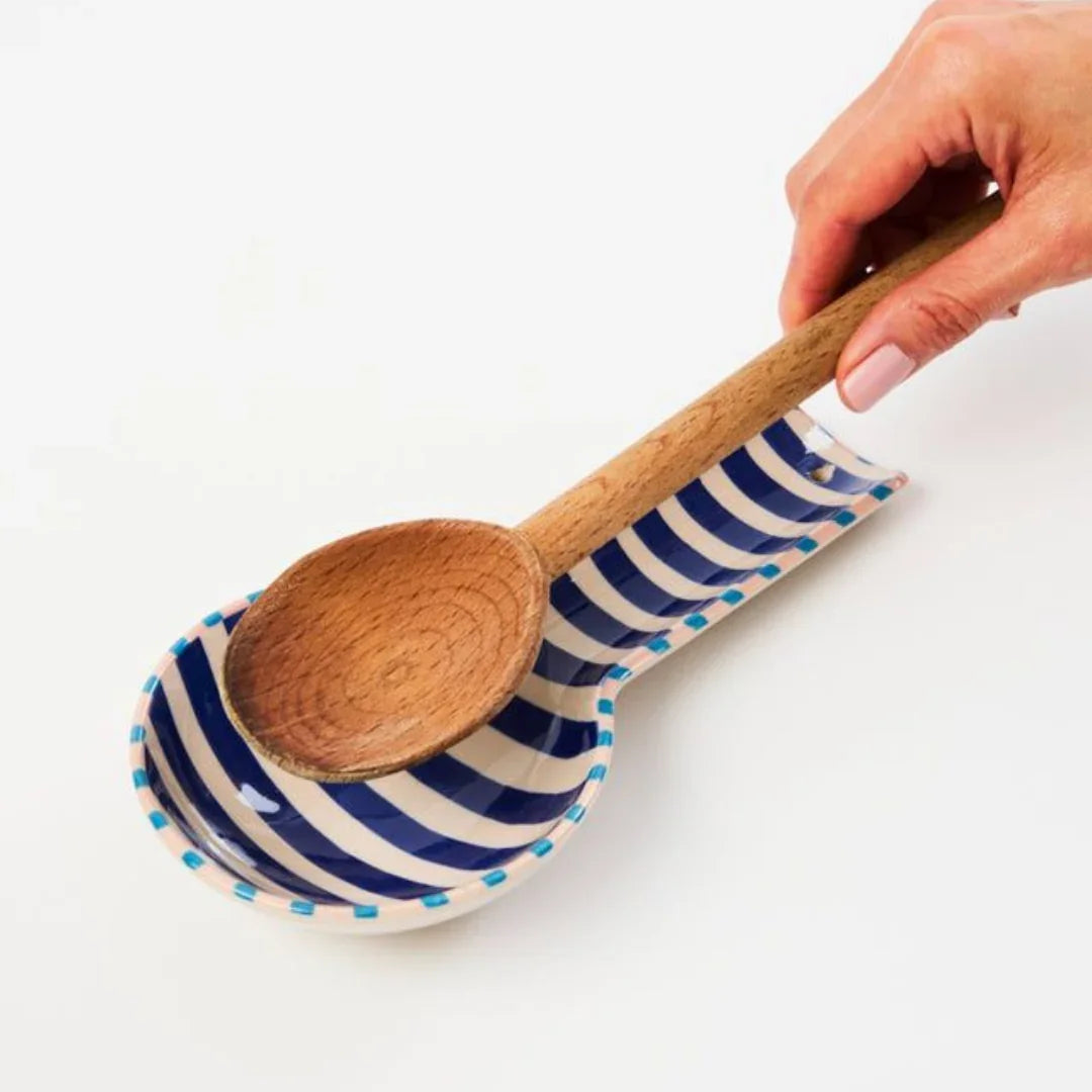 BLOOMIE BLUE STRIPE SPOON REST