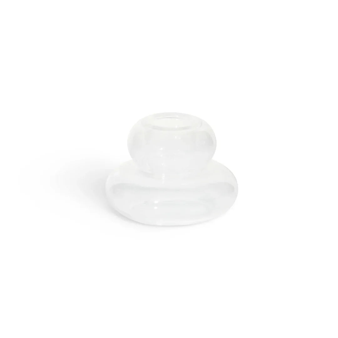Candle holder whipped small - Milk
