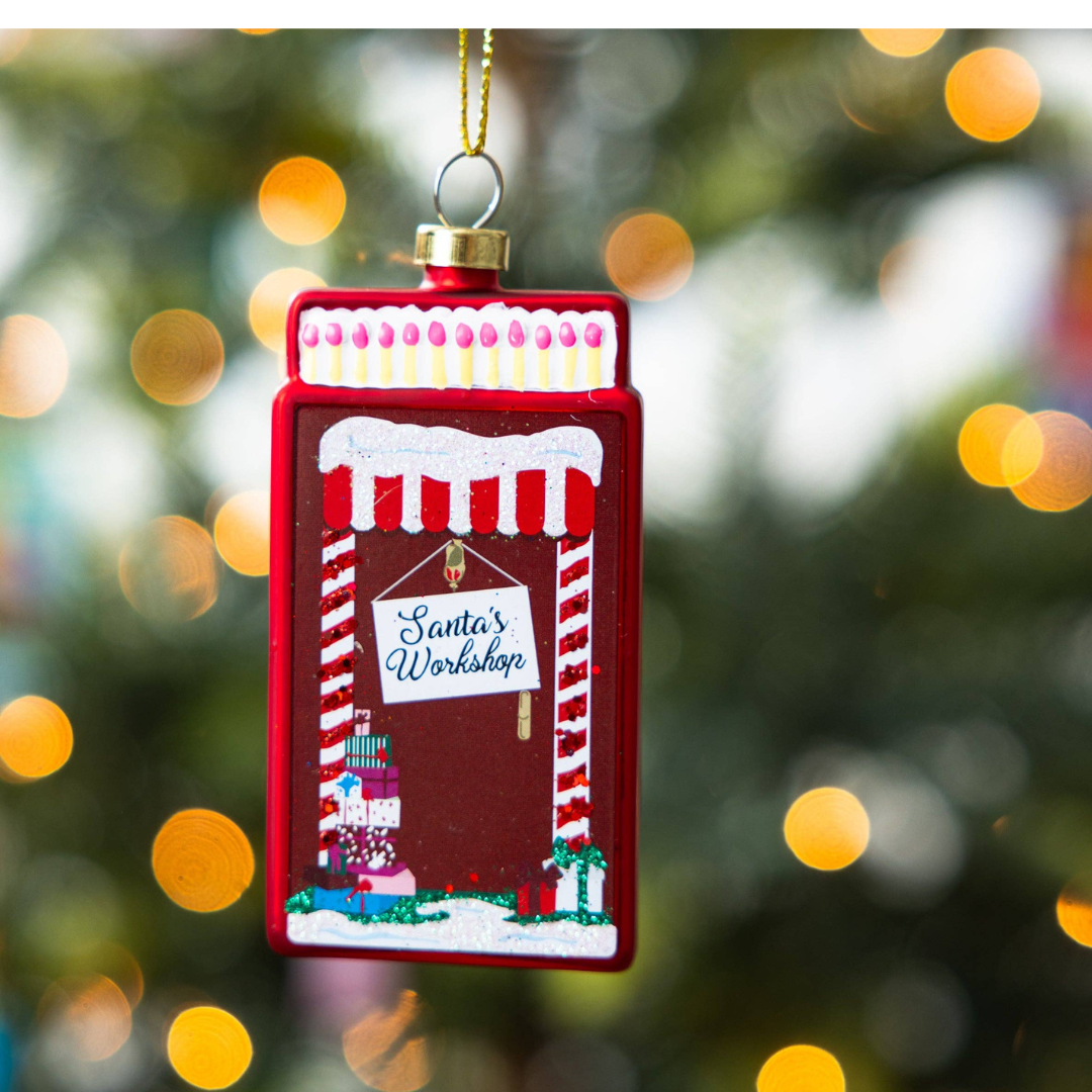 Matchbook Ornament - Santa's Workshop
