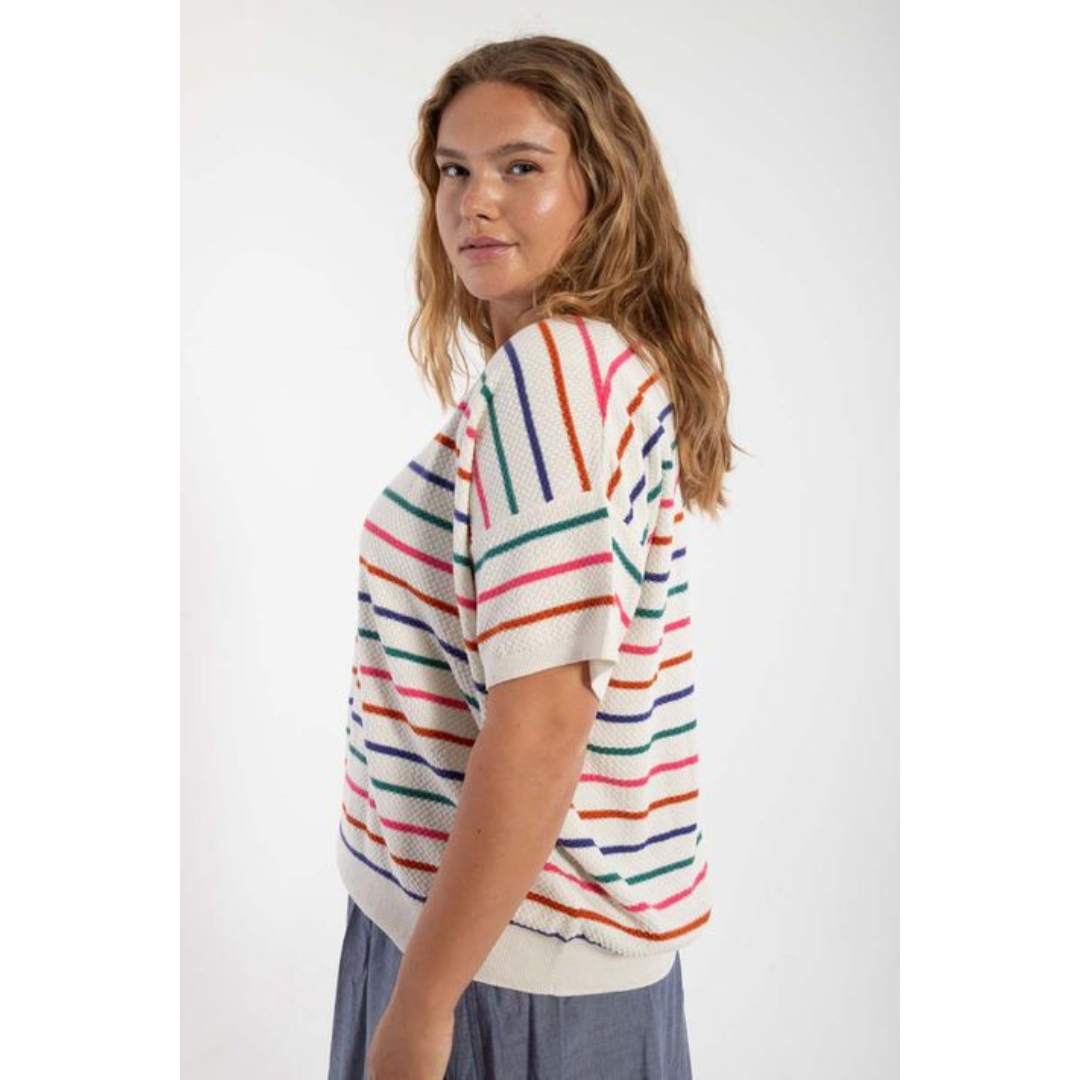 Danepopcorn Pearl Knit Sweater Tee - Mellow Sailor