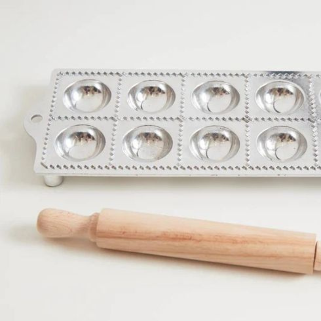 Italian 12-piece Ravioli Mold with Roller - LAST ONE!